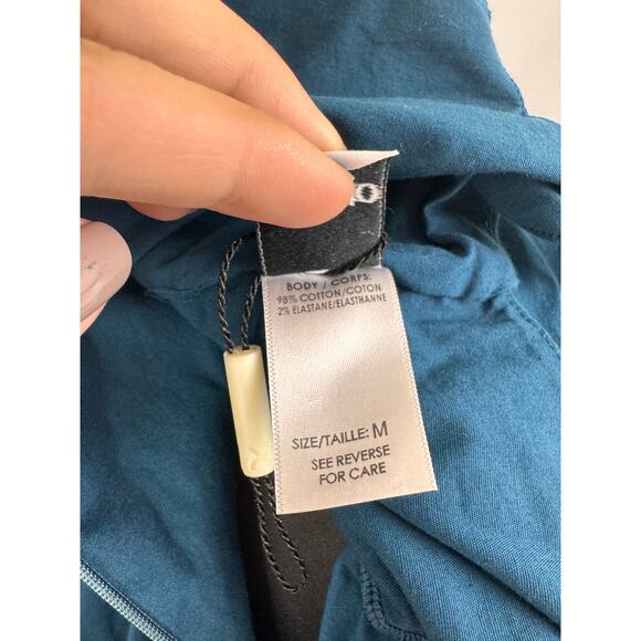 Peixoto Marine Teal Harlow Maxi Dress Cotton Drop Waist Square Neck M Medium - Picture 7 of 8